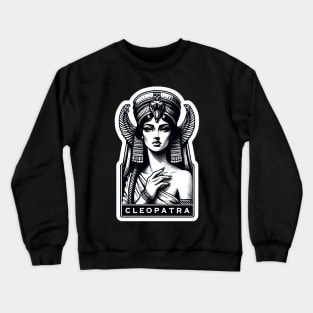 Royal Majesty: Cleopatra in Her Crown Egyptian Queen's Crewneck Sweatshirt